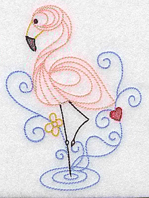 Embroidery Design: Flamingo large<br> 3.56w X 4.93h