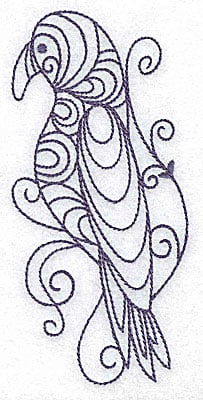 Embroidery Design: Parrot<br> 2.35w X 4.97h