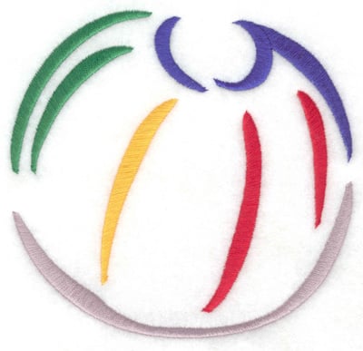 Embroidery Design: Beach ball<br> 4.91w X 4.71h