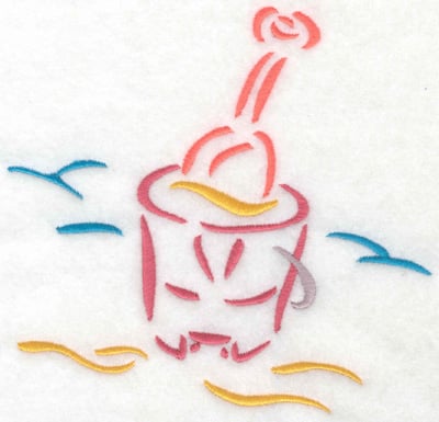 Embroidery Design: Pail and shovel<br> 5.62w X 5.46h