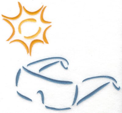 Embroidery Design: Sun glasses with sun large<br> 7.82w X 6.93h