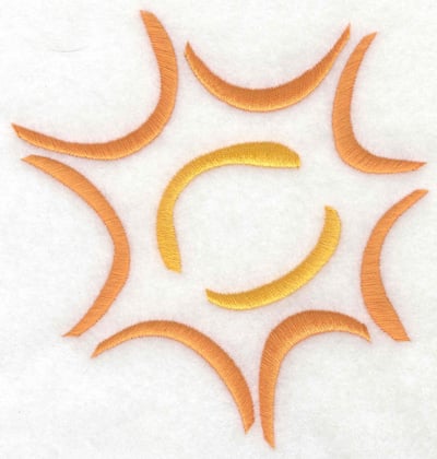 Embroidery Design: Sun<br> 4.66w X 4.99h
