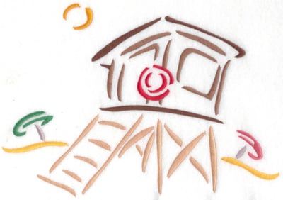 Embroidery Design: Lifeguard hut large<br> 9.62w X 6.70h