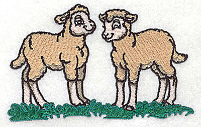 Embroidery Design: Lambs large<br> 4.96w X 3.20h