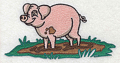 Embroidery Design: Pig large<br> 4.97w X 2.55h