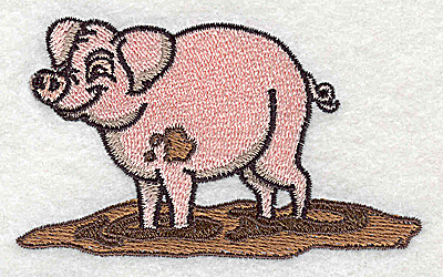 Embroidery Design: Pig<br> 3.50w X 2.11h