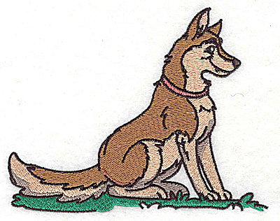 Embroidery Design: Dog large<br> 4.95w X 3.90h