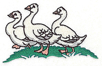 Embroidery Design: Geese large<br> 4.95w X 3.03h