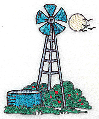 Embroidery Design: Windmill and water reservoir large<br> 4.10w X 4.97h
