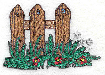 Embroidery Design: Fence<br> 3.52w X 2.42h