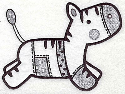 Embroidery Design: Zebra applique large<br> 9.94w X 7.31h