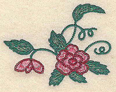 Embroidery Design: Flower small<br> 3.35w X 2.59h