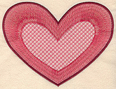 Embroidery Design: Heart large<br> 7.91w X 6.06h