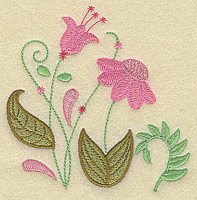 Embroidery Design: Floral variation<br> 3.87w X 3.87h
