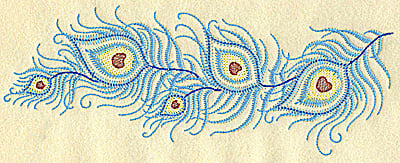 Embroidery Design: Feather large<br> 10.01w X 3.98h