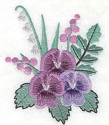 Embroidery Design: Flower A<br> 2.91w X 3.51h