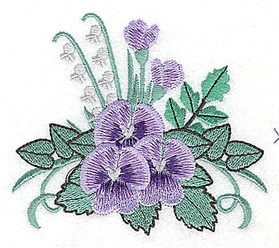 Embroidery Design: Flower B<br> 3.78w X 3.32h | Embroidery Legacy Embroidery Design: Flower B<br> 3.78w X 3.32h