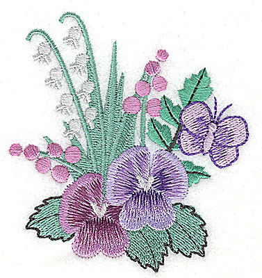 Embroidery Design: Flower E<br> 3.24w X 3.51h