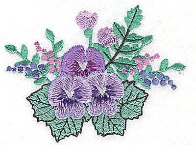 Embroidery Design: Flower J<br> 3.87w X 2.93h | Embroidery Legacy Embroidery Design: Flower J<br> 3.87w X 2.93h