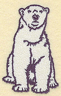 Embroidery Design: Polar bear sitting large<br> 3.20w X 4.93h