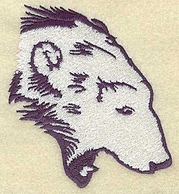 Embroidery Design: Polar bear head attacking large<br> 4.07w X 4.50h