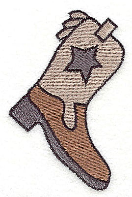 Embroidery Design: Cowboy boot large<br> 2.50w X 3.87h