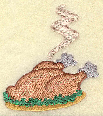 Embroidery Design: Cooked turkey<br> 2.58w X 2.89h