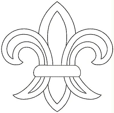 Embroidery Design: Fleur-de-lys small<br>4.81w X 4.79h
