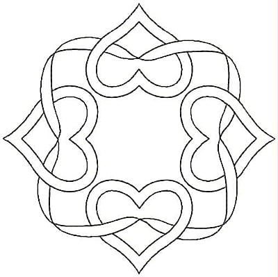 Embroidery Design: Hearts and Ribbons small<br>5.00w X 5.00h