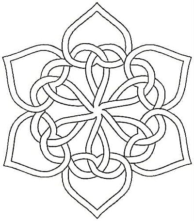 Embroidery Design: Hearts and Rope small<br>4.32w X 4.96h