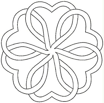 Embroidery Design: Hearts entwined small<br>4.95w X 4.91h