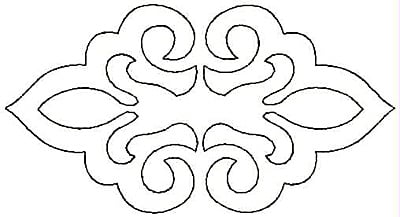 Embroidery Design: Double Fleur-de-lys small<br>5.00w X 2.67h