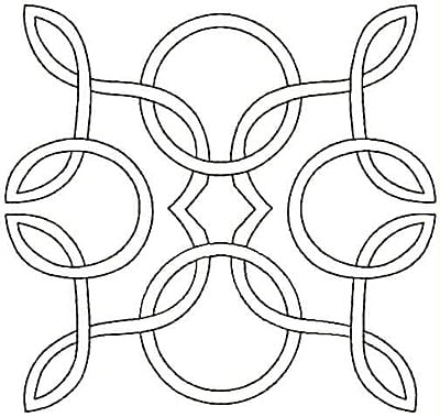 Embroidery Design: Desiqn Q small<br>4.96w x 4.70h