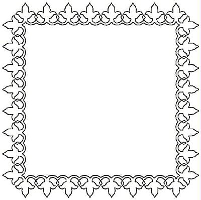 Embroidery Design: Rectangular Fleur-de-lys small<br>5.00w X 5.00h