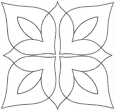 Embroidery Design: Floral Leaf small<br>4.84w X 4.84h