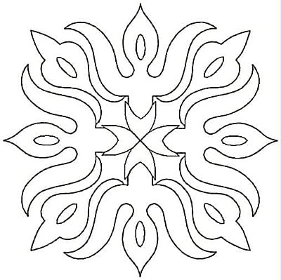 Embroidery Design: Floral Flame small<br>4.99w X 4.99h
