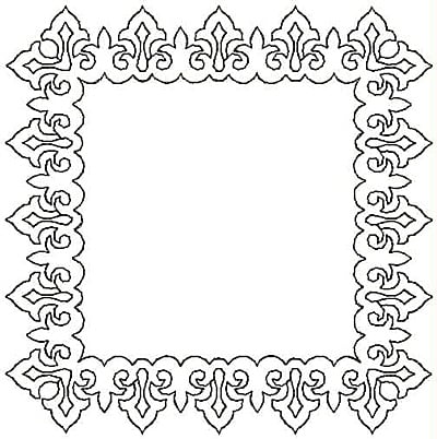 Embroidery Design: Framed Rectangle small<br>4.96w X 4.99h