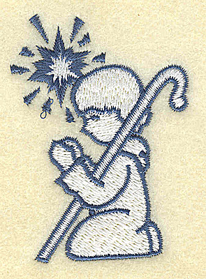 Embroidery Design: Shepherd praying<br> 1.94w X 2.76h
