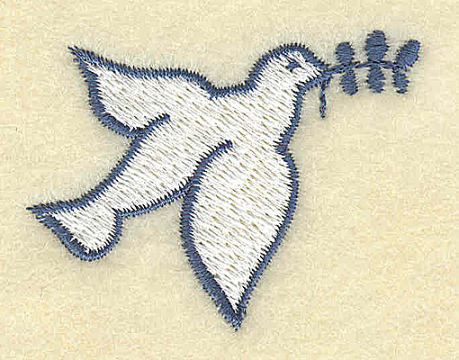 Embroidery Design: Dove with olive branch<br> 2.00w X 1.49h | Embroidery Legacy Embroidery Design: Dove with olive branch<br> 2.00w X 1.49h