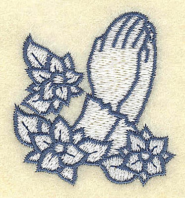 Embroidery Design: Praying hands <br> 1.87w X 2.04h