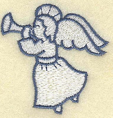 Embroidery Design: Angel with trumpet<br> 2.09w X 2.14h