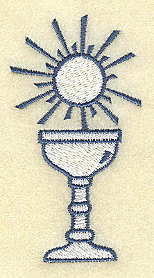 Embroidery Design: Chalice with sun<br> 1.73w X 3.28h