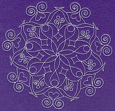 Embroidery Design: Rangoli design F large<br> 4.96w X 6.86h