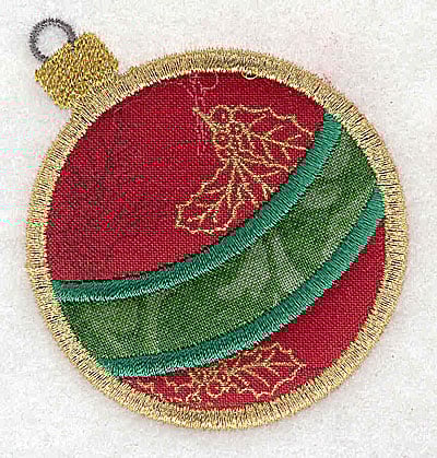 Embroidery Design: Christmas ornament A double applique<br> 2.51w X 2.69h | Embroidery Legacy Embroidery Design: Christmas ornament A double applique<br> 2.51w X 2.69h