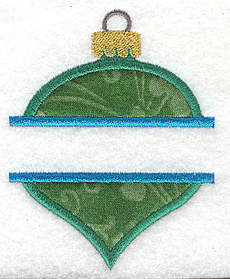 Embroidery Design: Chirstmas ornament B split applique<br> 2.86w X 3.68h | Embroidery Legacy Embroidery Design: Chirstmas ornament B split applique<br> 2.86w X 3.68h