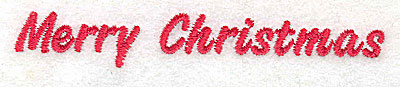 Embroidery Design: Merry Christmas<br> 4.02w X 0.59h