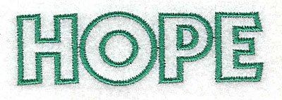 Embroidery Design: Hope   <br> 3.40w X 1.05h