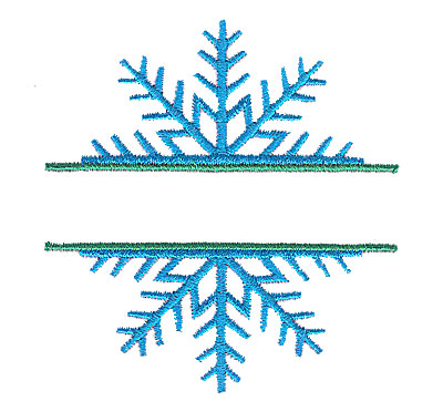 Embroidery Design: Snowflake large split<br> 4.62w X 4.90h