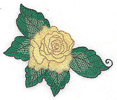 Embroidery Design: Rose D<br> 3.84w X 3.18h | Embroidery Legacy Embroidery Design: Rose D<br> 3.84w X 3.18h