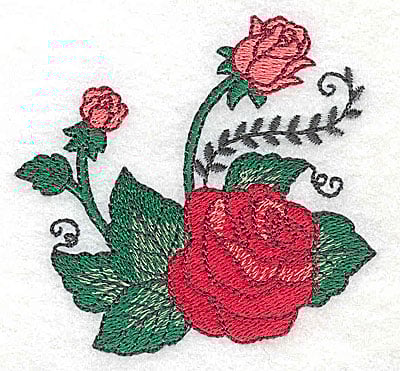 Embroidery Design: Rose E<br> 3.20w X 3.01h | Embroidery Legacy Embroidery Design: Rose E<br> 3.20w X 3.01h